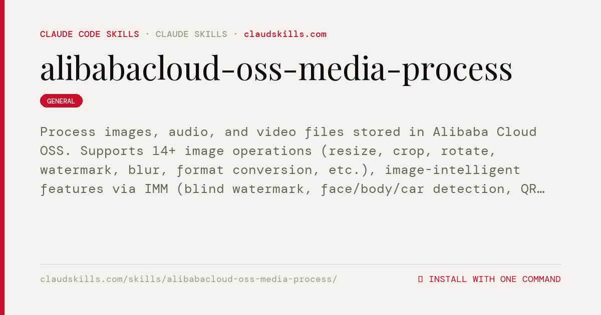 Alibabacloud Oss Media Process — Process images, audio, and