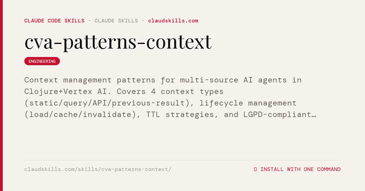 Cva Patterns Context — Context management | ClaudSkills