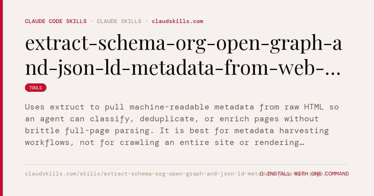 Extract Schema Org Open Graph And JSON Ld Metadata From Web